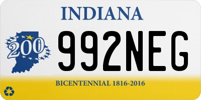 IN license plate 992NEG