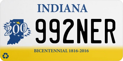 IN license plate 992NER