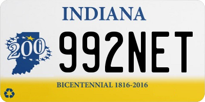 IN license plate 992NET