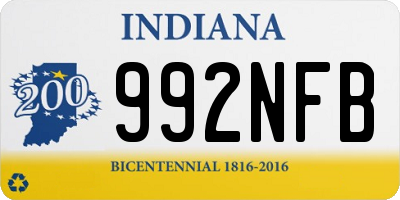 IN license plate 992NFB