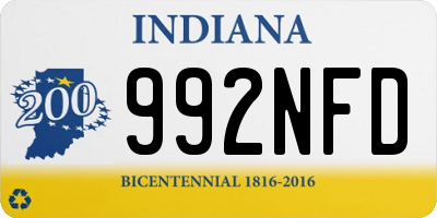 IN license plate 992NFD