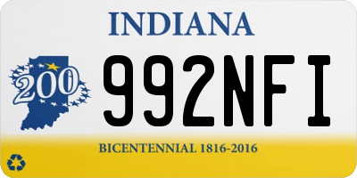 IN license plate 992NFI