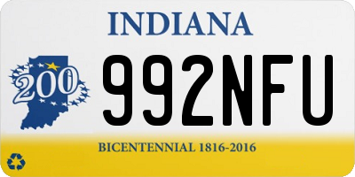 IN license plate 992NFU