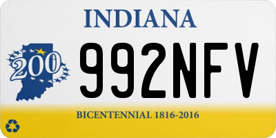 IN license plate 992NFV