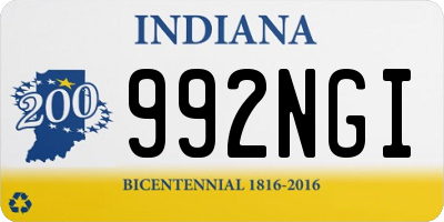IN license plate 992NGI