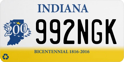 IN license plate 992NGK