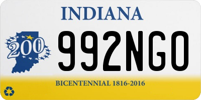 IN license plate 992NGO