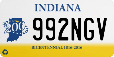 IN license plate 992NGV