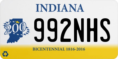 IN license plate 992NHS