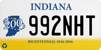 IN license plate 992NHT