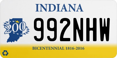 IN license plate 992NHW