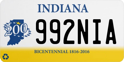 IN license plate 992NIA