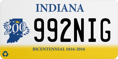 IN license plate 992NIG