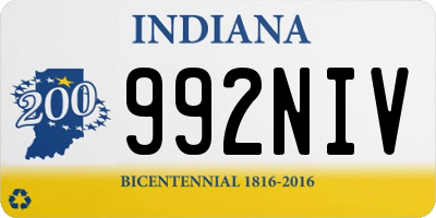 IN license plate 992NIV