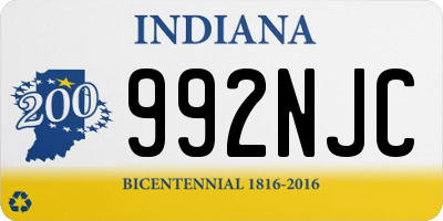 IN license plate 992NJC