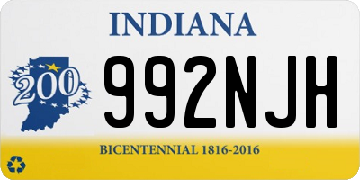 IN license plate 992NJH