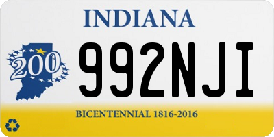 IN license plate 992NJI