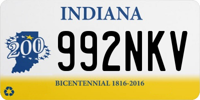 IN license plate 992NKV