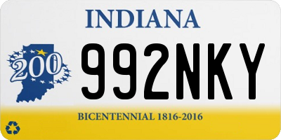 IN license plate 992NKY