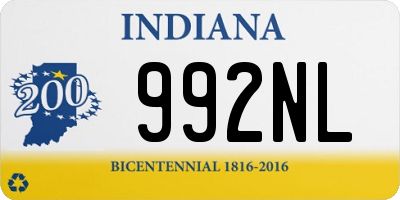 IN license plate 992NL