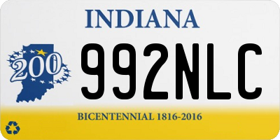 IN license plate 992NLC