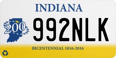 IN license plate 992NLK