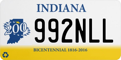 IN license plate 992NLL