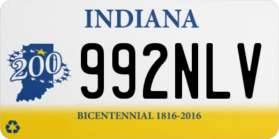 IN license plate 992NLV