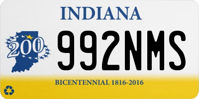 IN license plate 992NMS