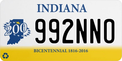 IN license plate 992NNO