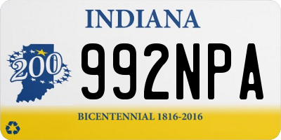 IN license plate 992NPA