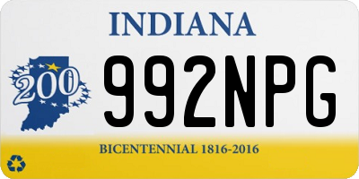 IN license plate 992NPG