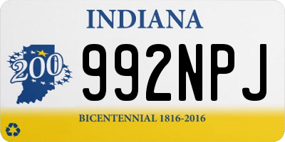 IN license plate 992NPJ