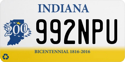 IN license plate 992NPU