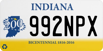 IN license plate 992NPX