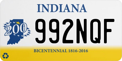 IN license plate 992NQF
