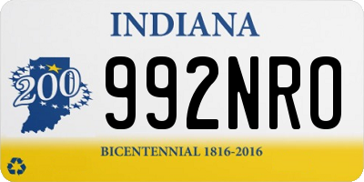 IN license plate 992NRO