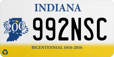 IN license plate 992NSC