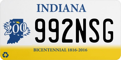 IN license plate 992NSG