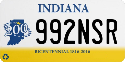 IN license plate 992NSR