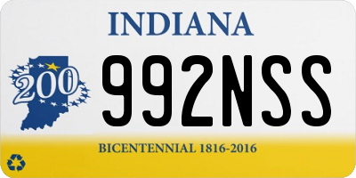 IN license plate 992NSS