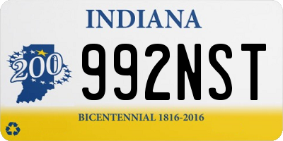 IN license plate 992NST