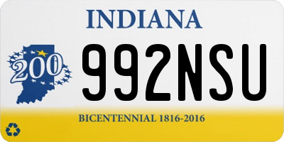 IN license plate 992NSU