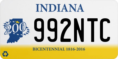 IN license plate 992NTC