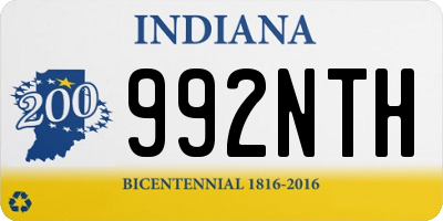 IN license plate 992NTH