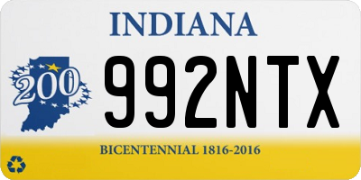 IN license plate 992NTX