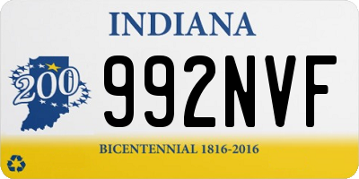 IN license plate 992NVF