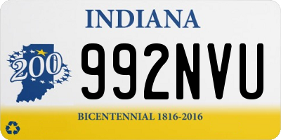 IN license plate 992NVU