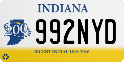 IN license plate 992NYD