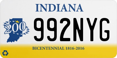 IN license plate 992NYG